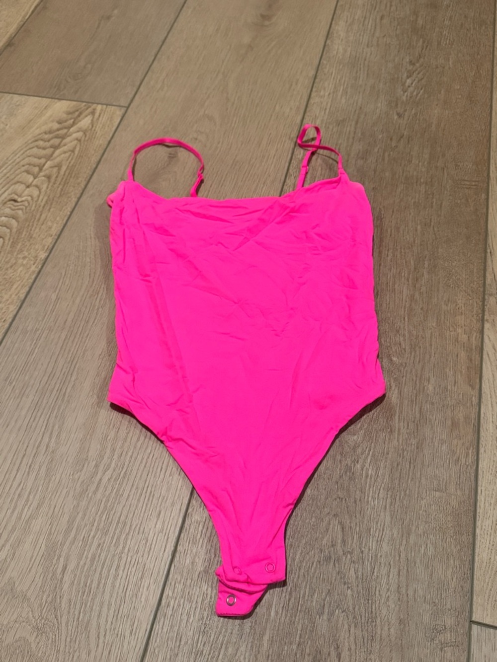 SKIMS Neon Pink Slim-Strap Bodysuit